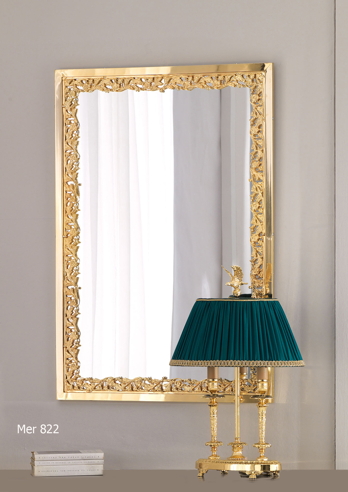 Specchio da parete in Bronzo dorato - Mer 822 - L'Originale